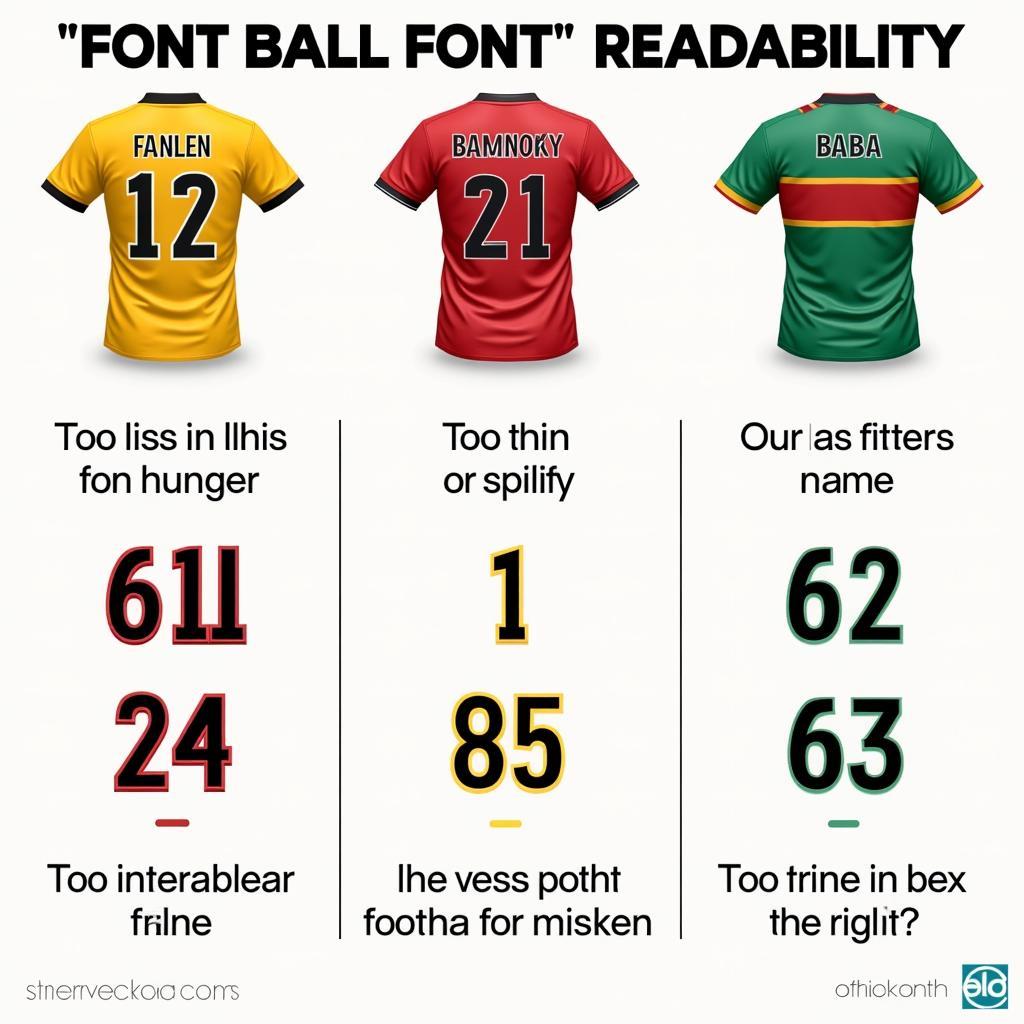 Readability of Football Jersey Fonts