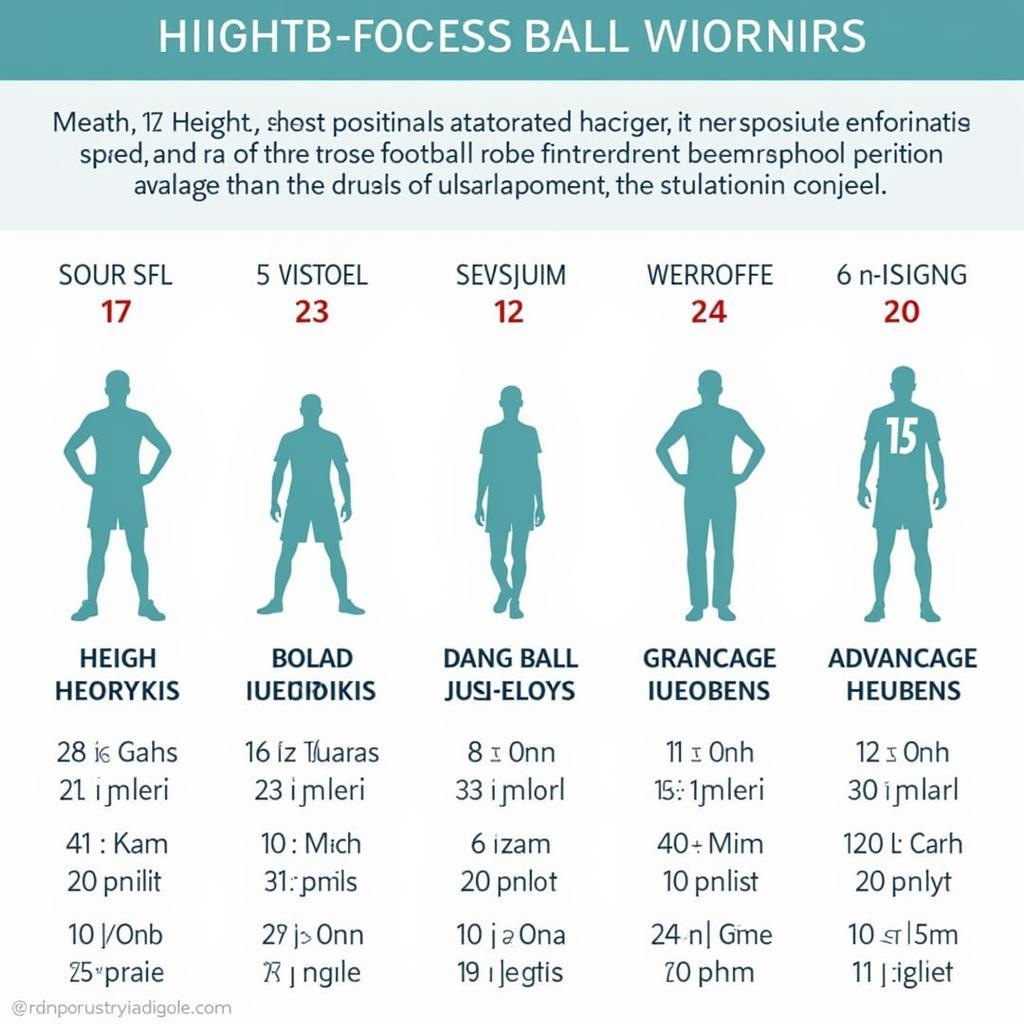 Football Player Heights by Position