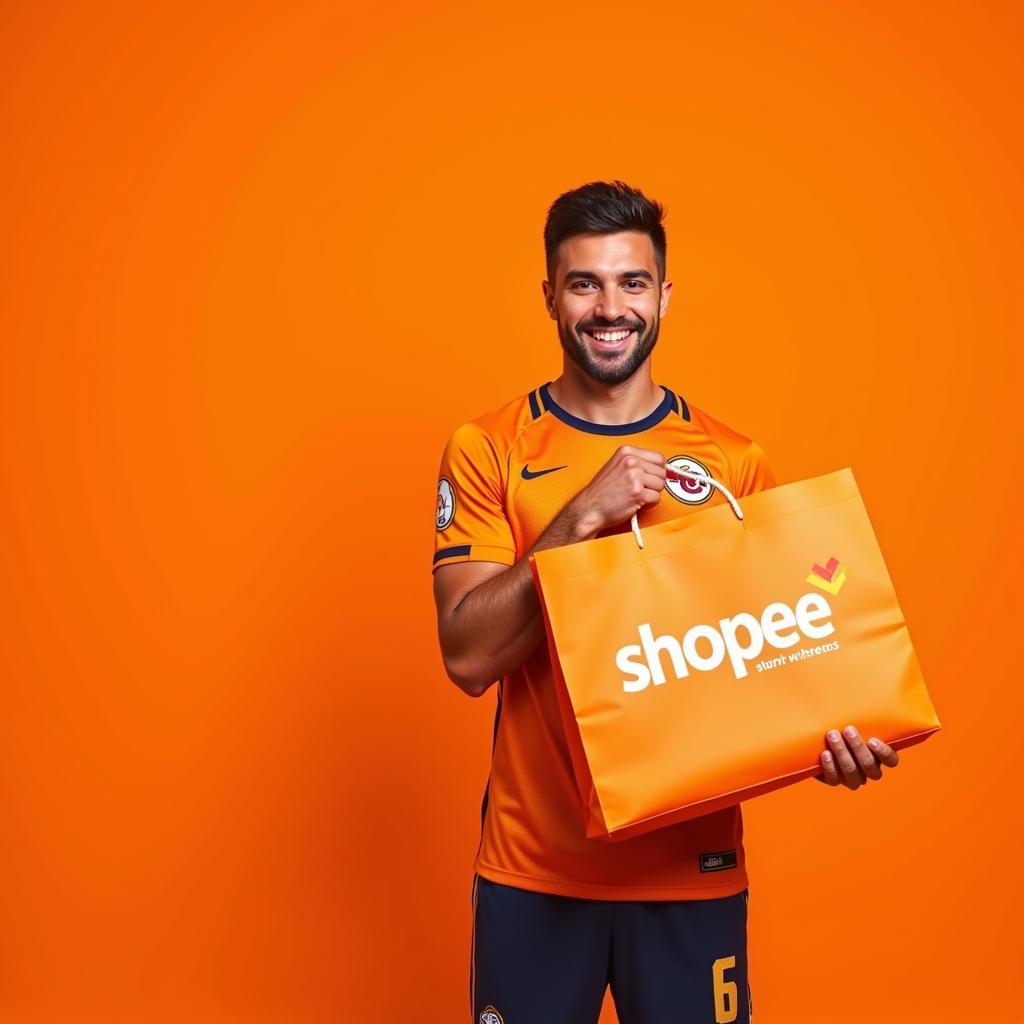 Football Player in Shopee Ad