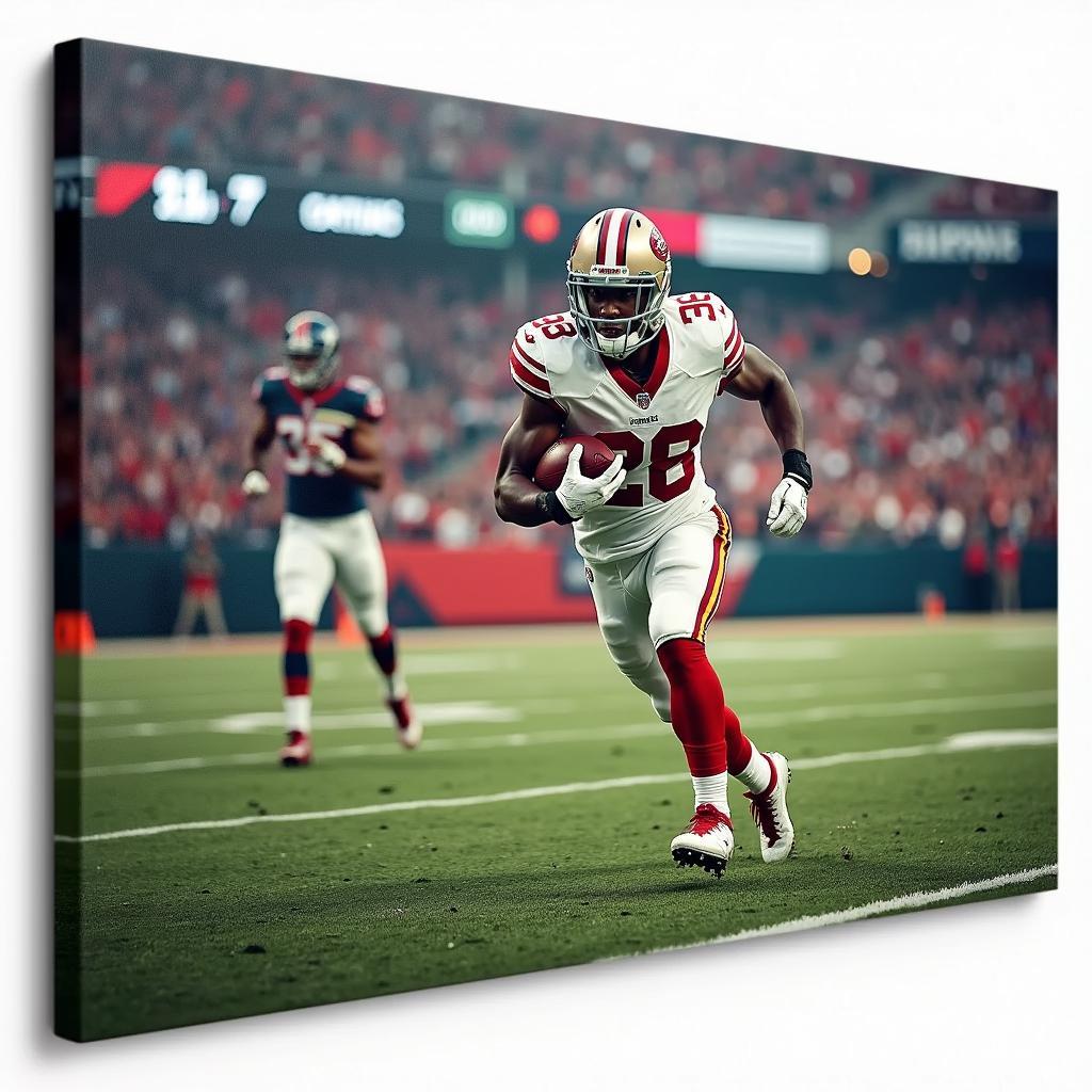 Football Player Wall Art Canvas Print