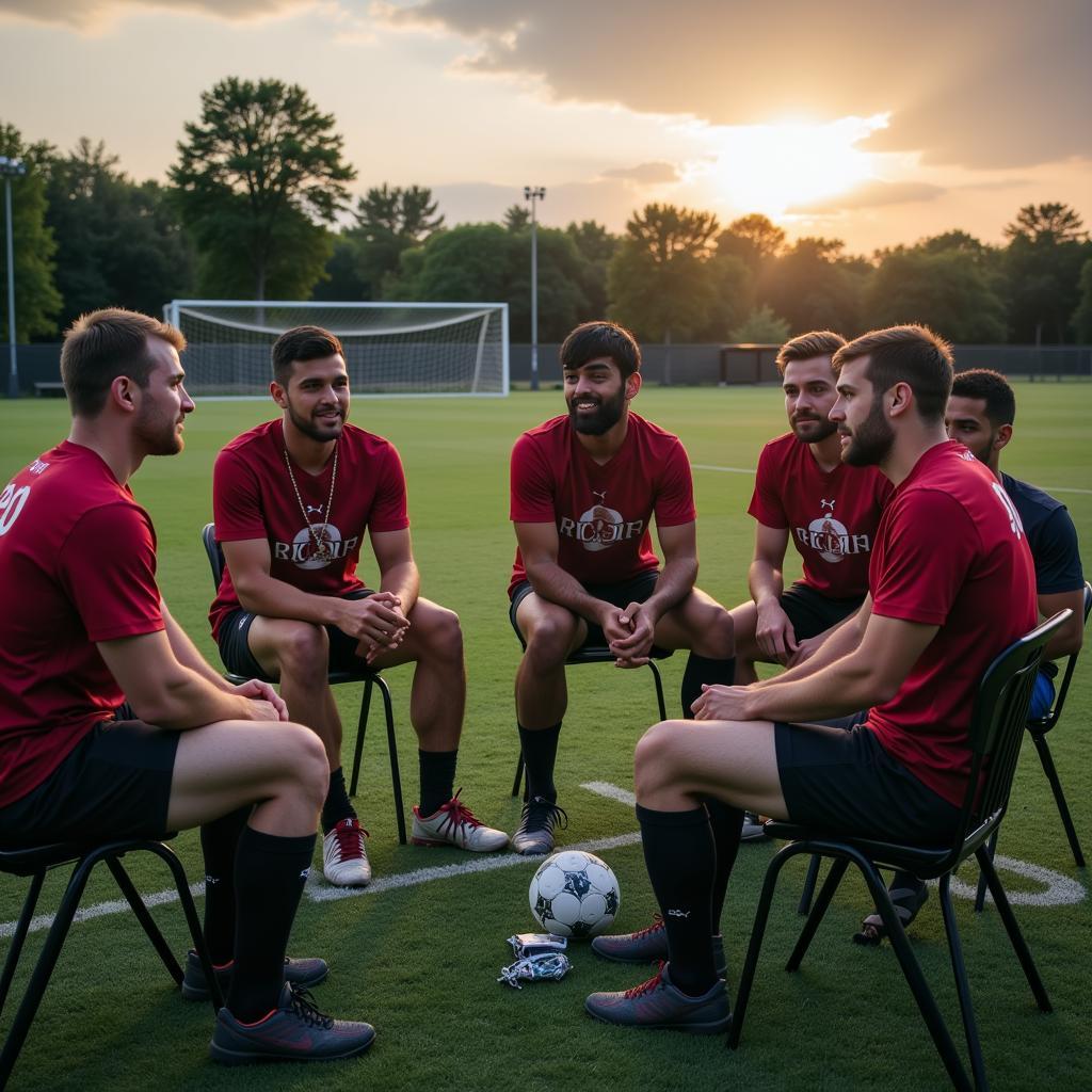 Football Players Receiving Mental Health Support