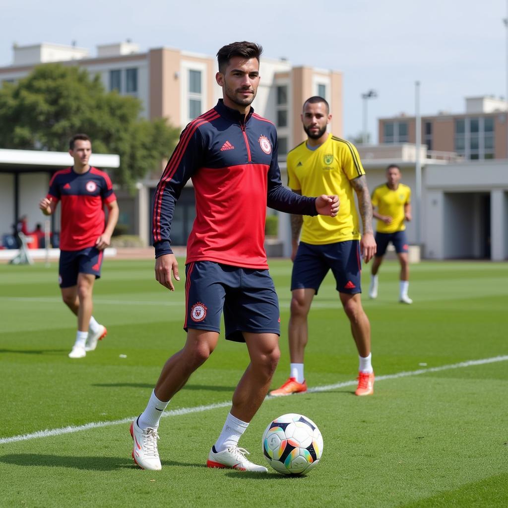 U23 Football Players Training