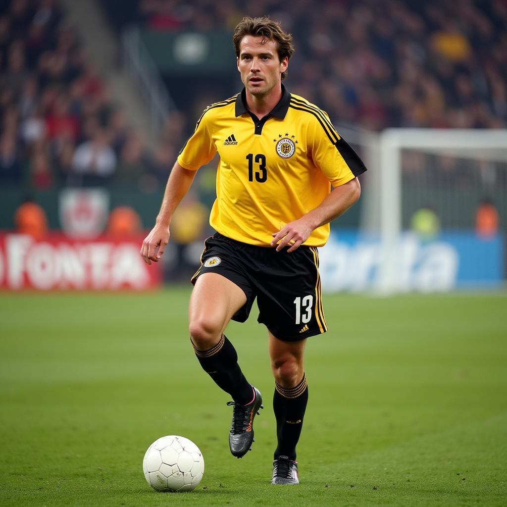 Gerd Müller wearing the number 13 jersey for Germany