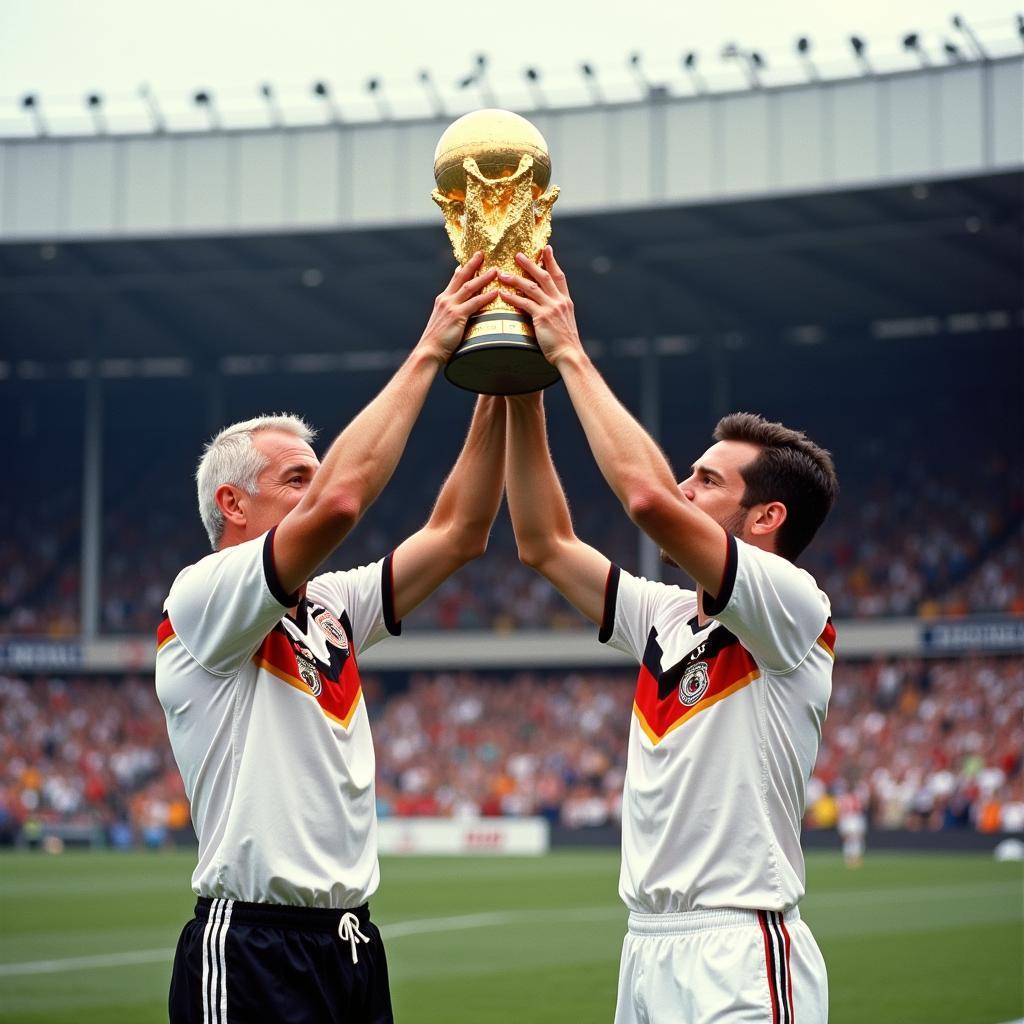 German Football Legends: Beckenbauer and Muller