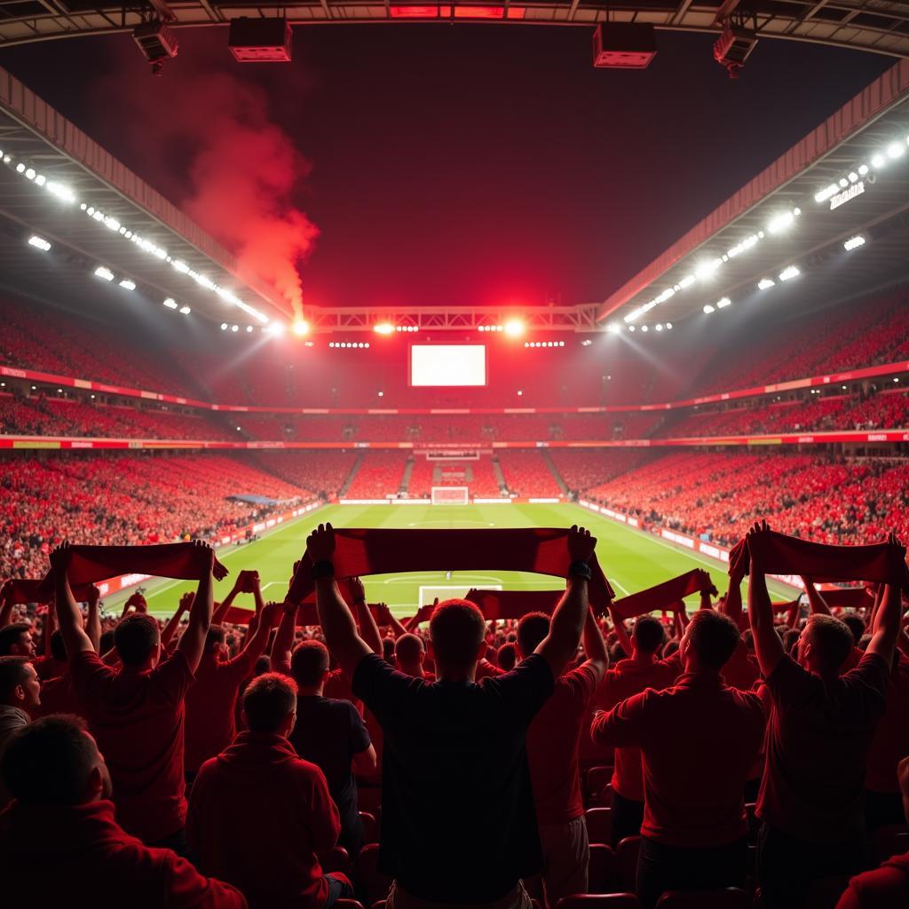 Fans Singing "Glory Glory Man United" at Old Trafford