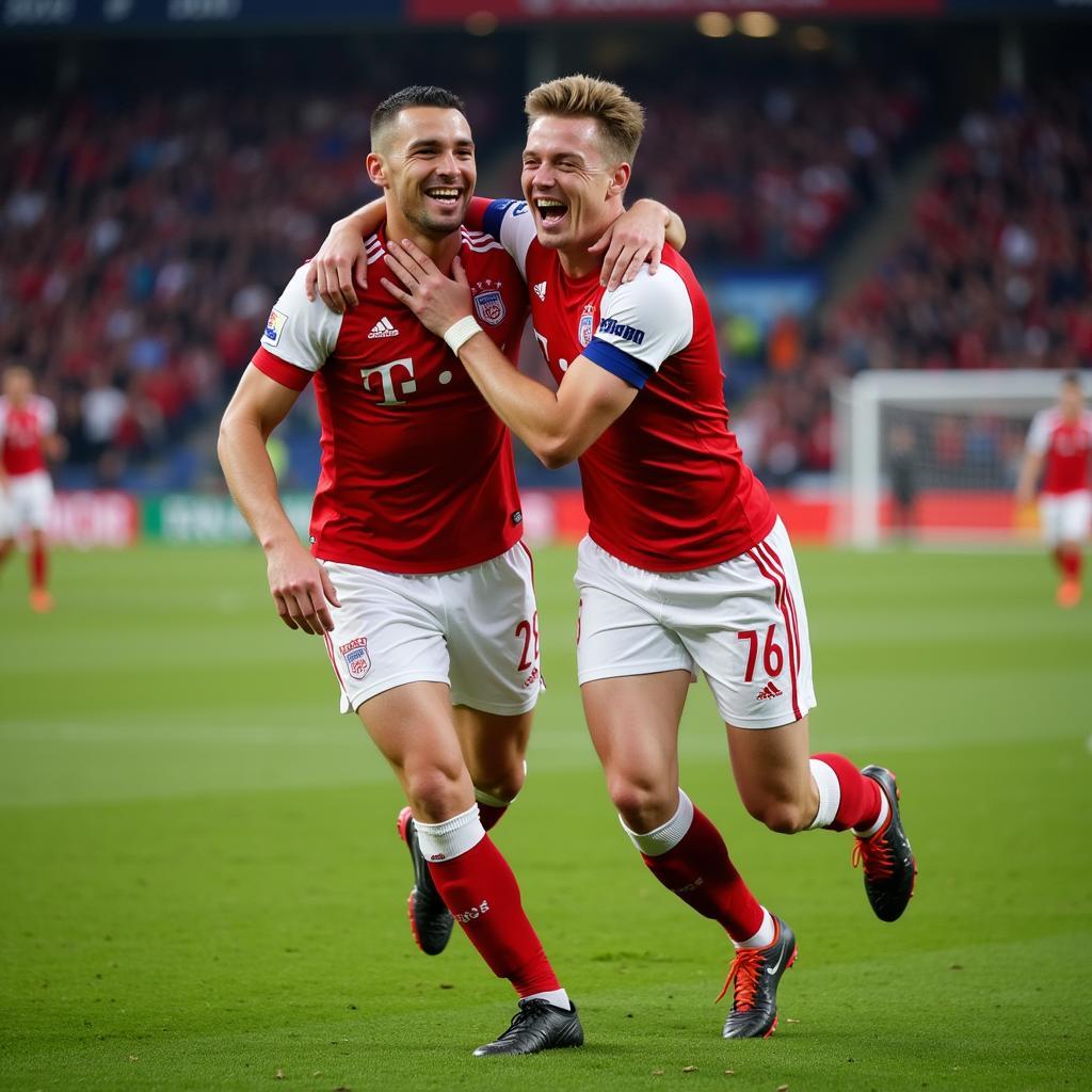 Grealish and Haaland celebrate a goal