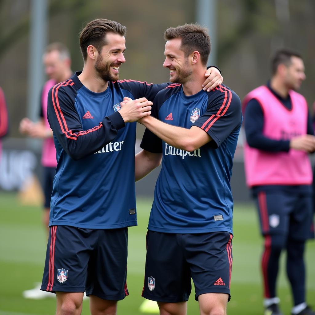 Grealish and Haaland interacting off the pitch