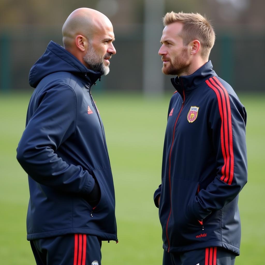 Guardiola and Haaland discuss tactics