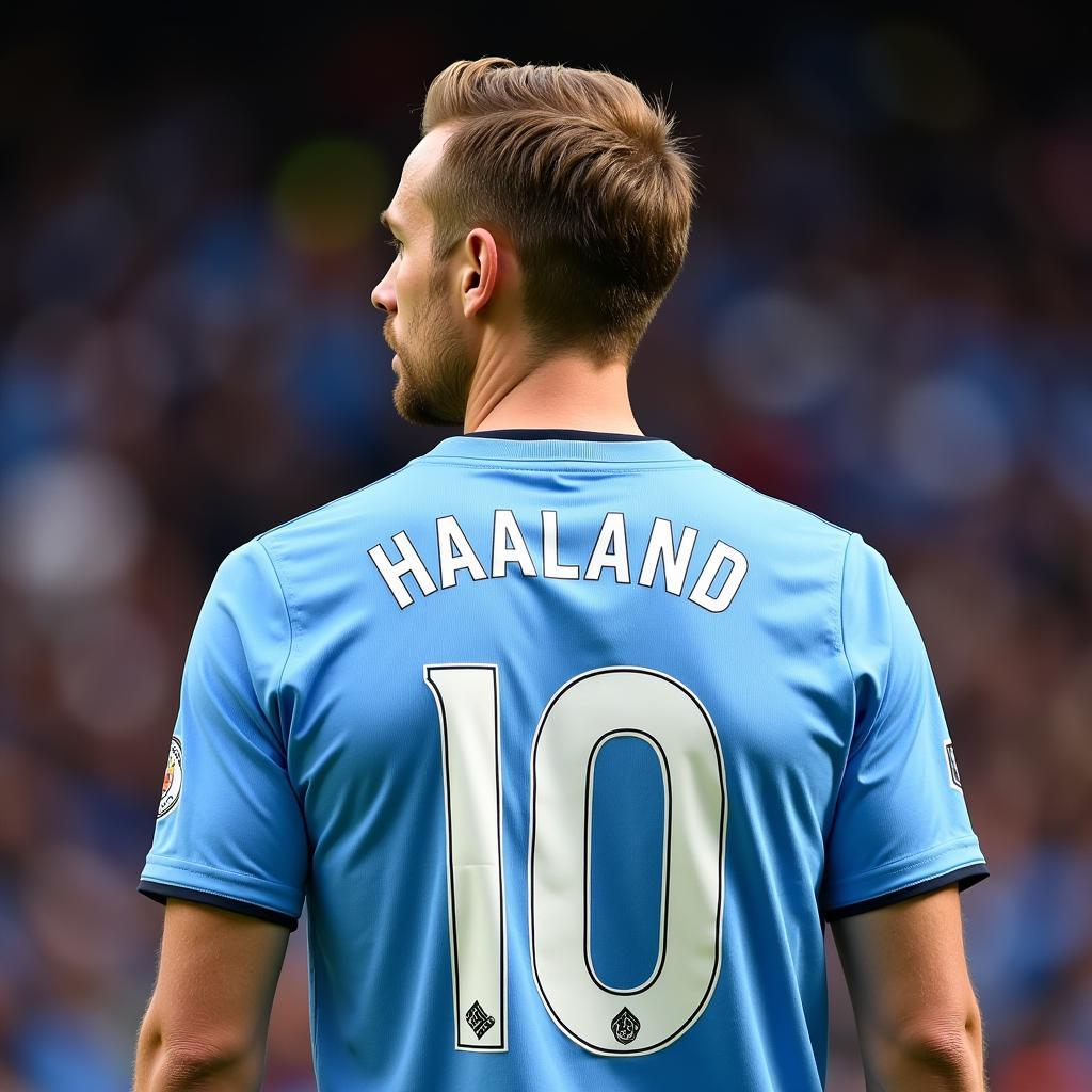 Haaland in Manchester City Kit