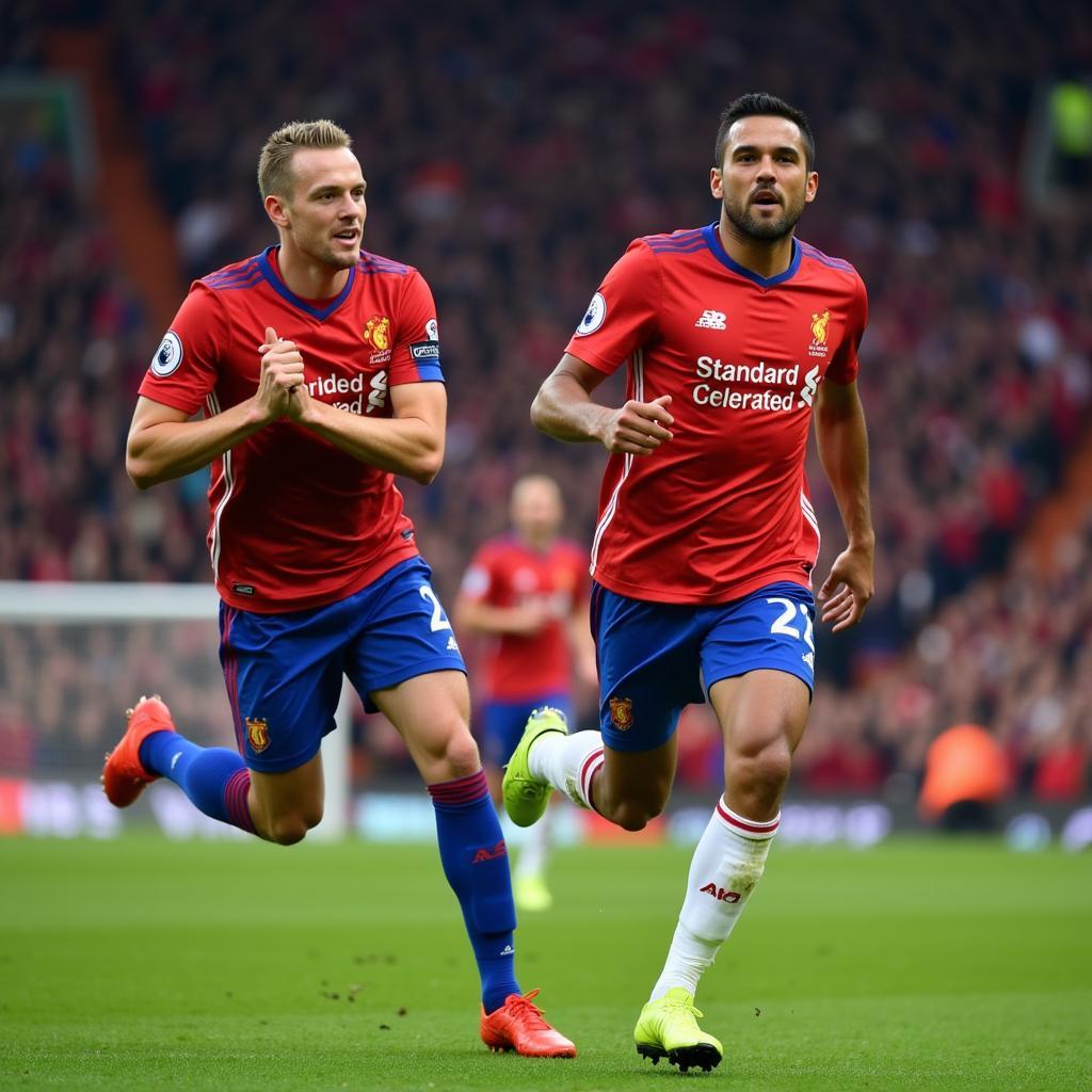 Haaland and Darwin Celebrating Goals