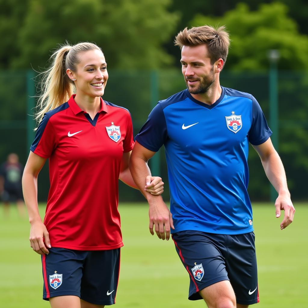 Haaland and Isabel training together