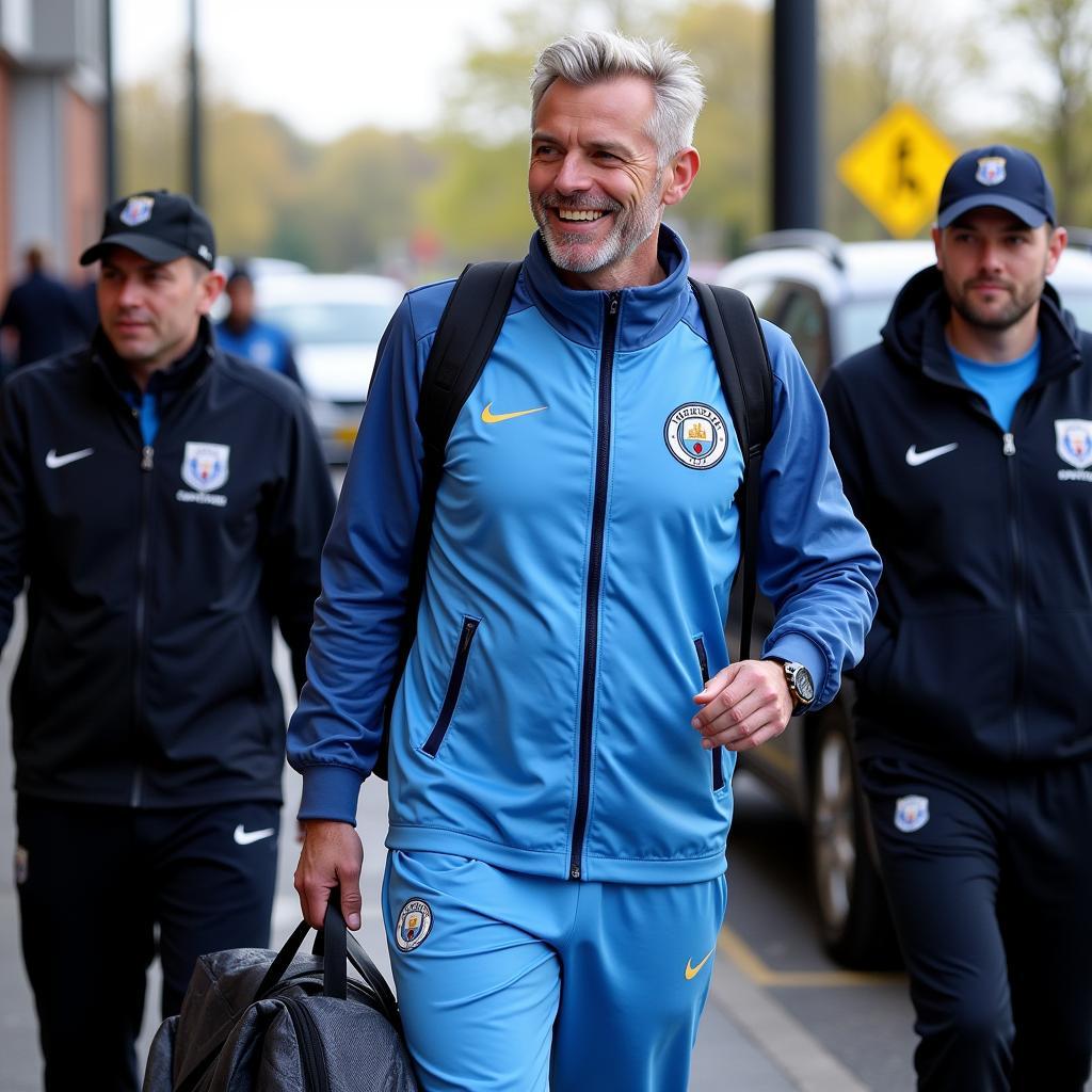 Haaland Arriving at Manchester City Training Ground