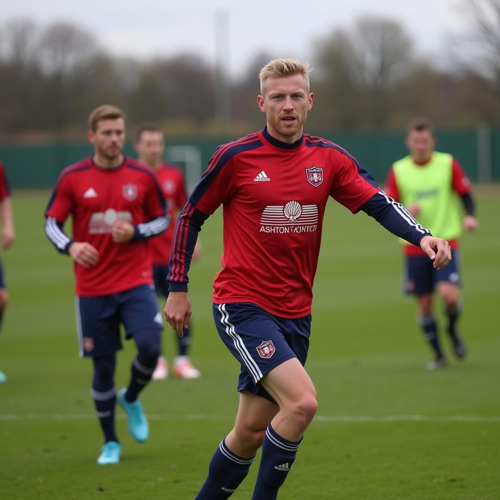 Haaland training with Ashton United