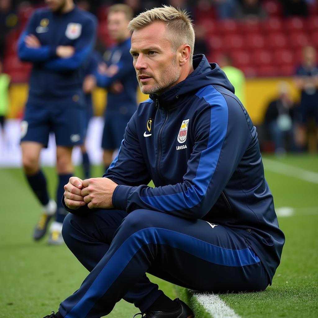 Erling Haaland on the Bench During a Match