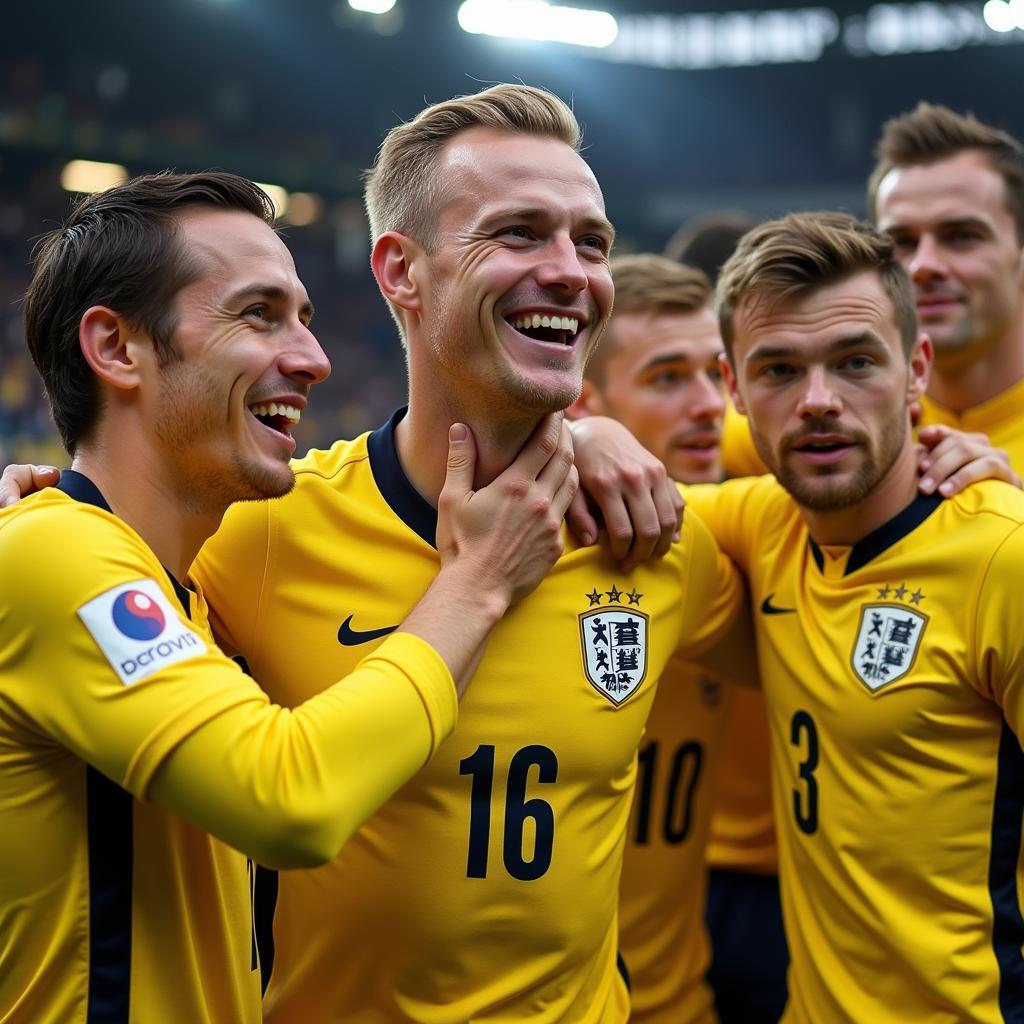 Erling Haaland with his Bodø Glimt teammates