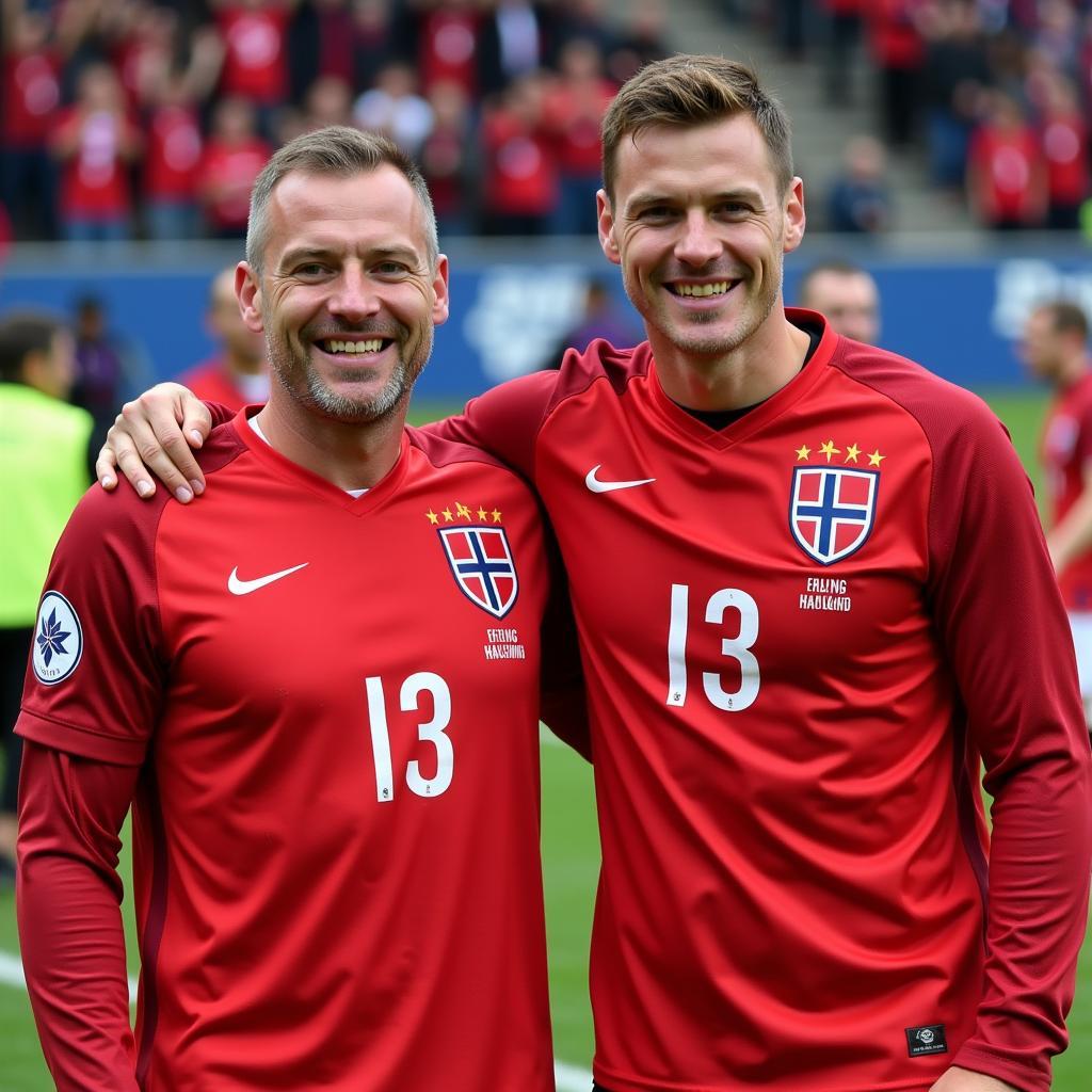 Haaland and Botheim representing Norway