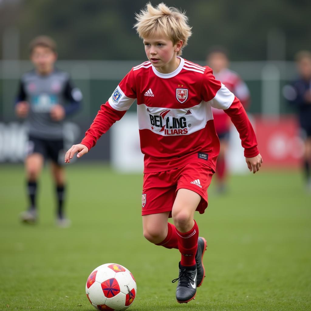 Haaland in Bryne FK youth team