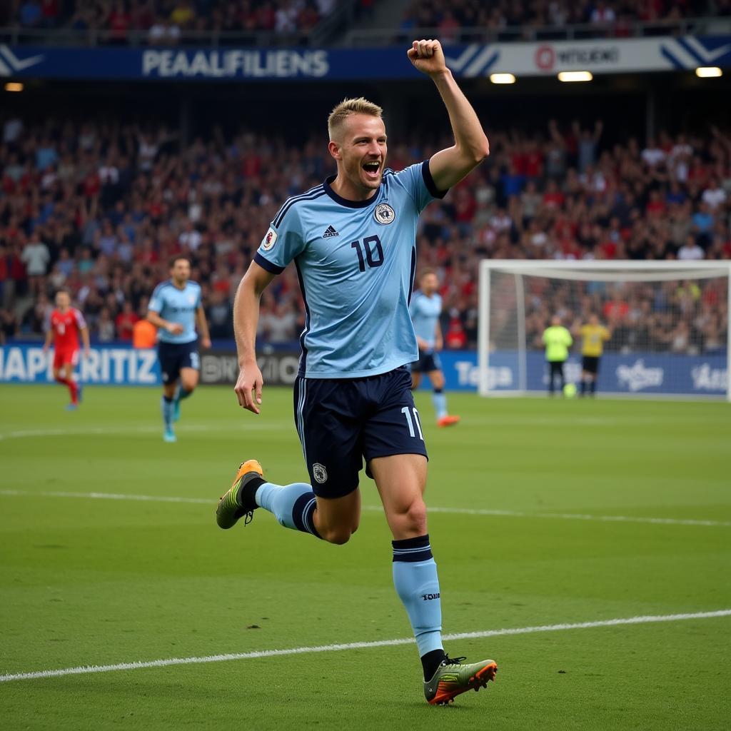 Haaland Celebrating a Goal