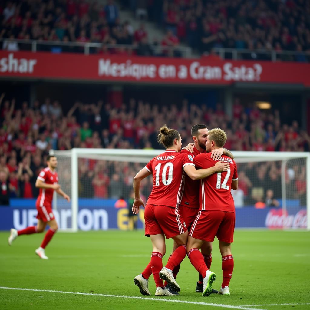 Haaland Celebrating a Goal