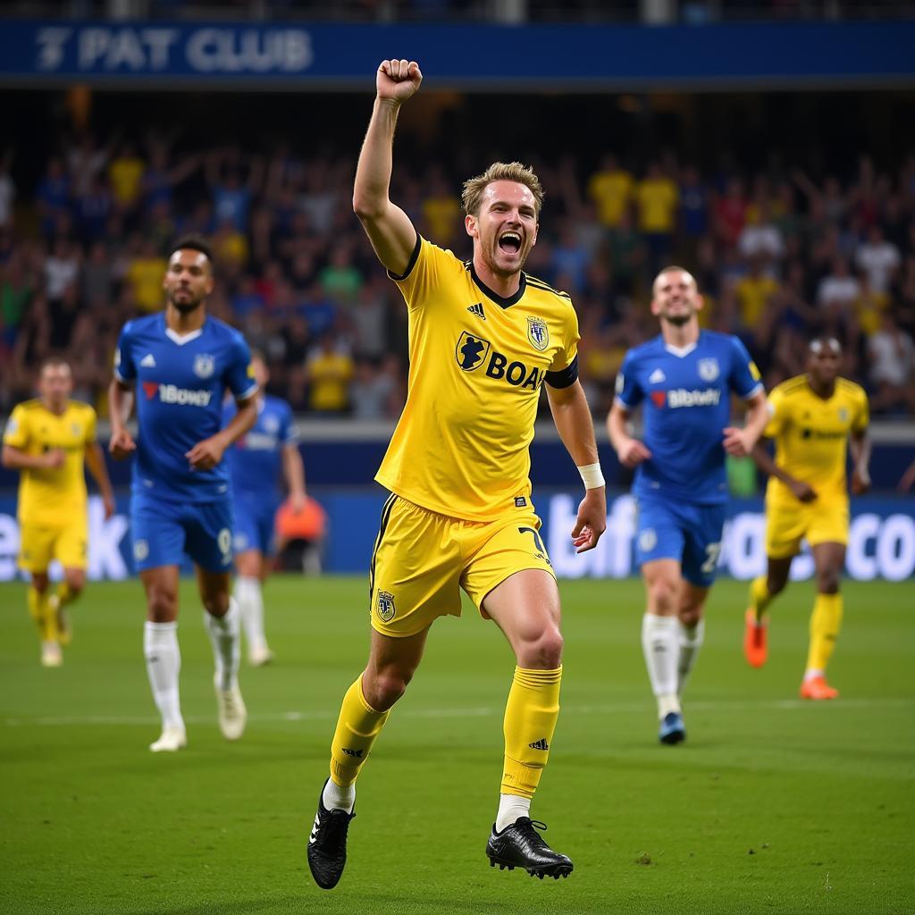 Haaland Celebrating a Goal