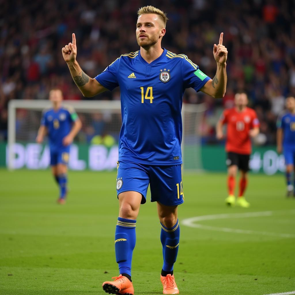 Erling Haaland Celebrating a Goal