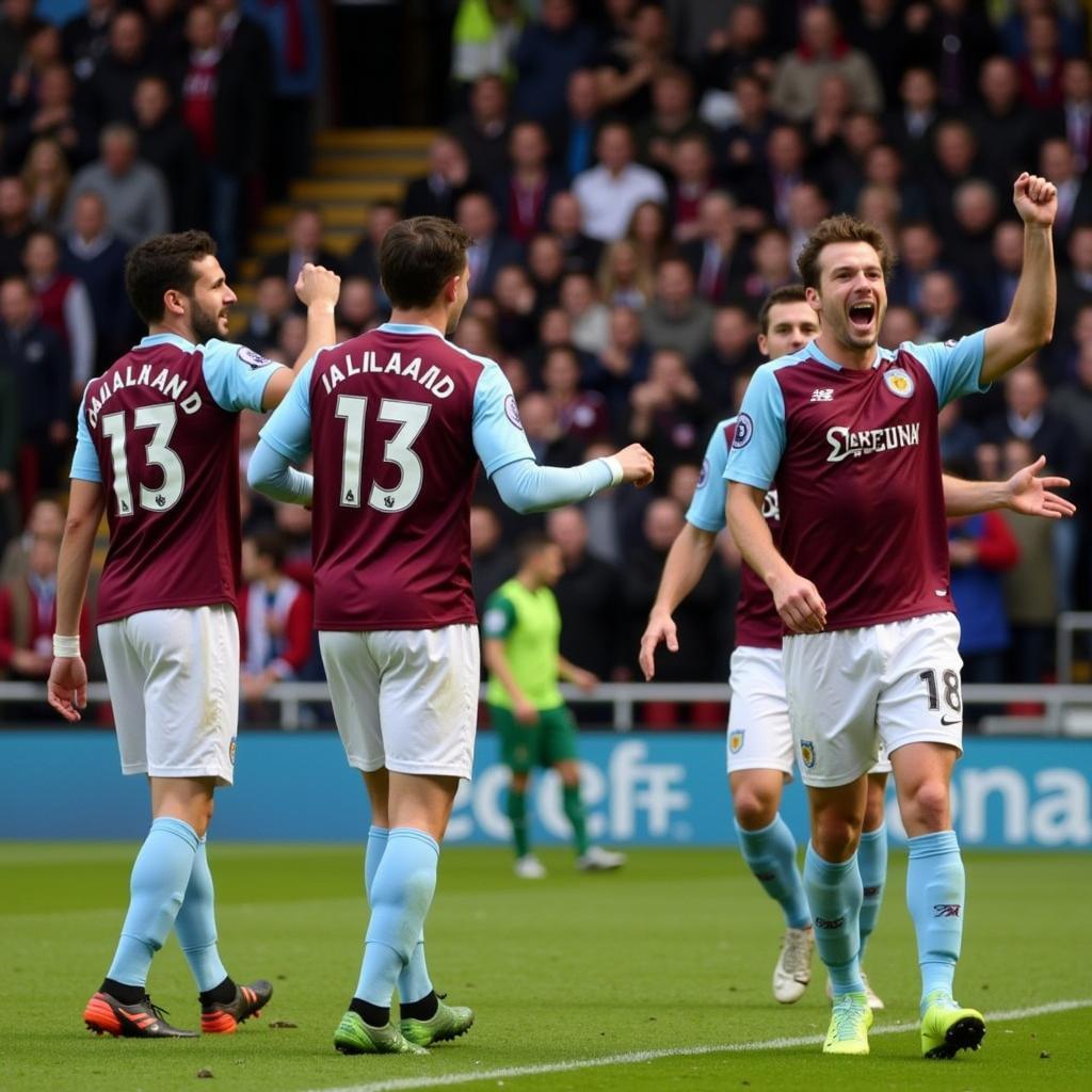 Haaland celebrating a goal against Burnley