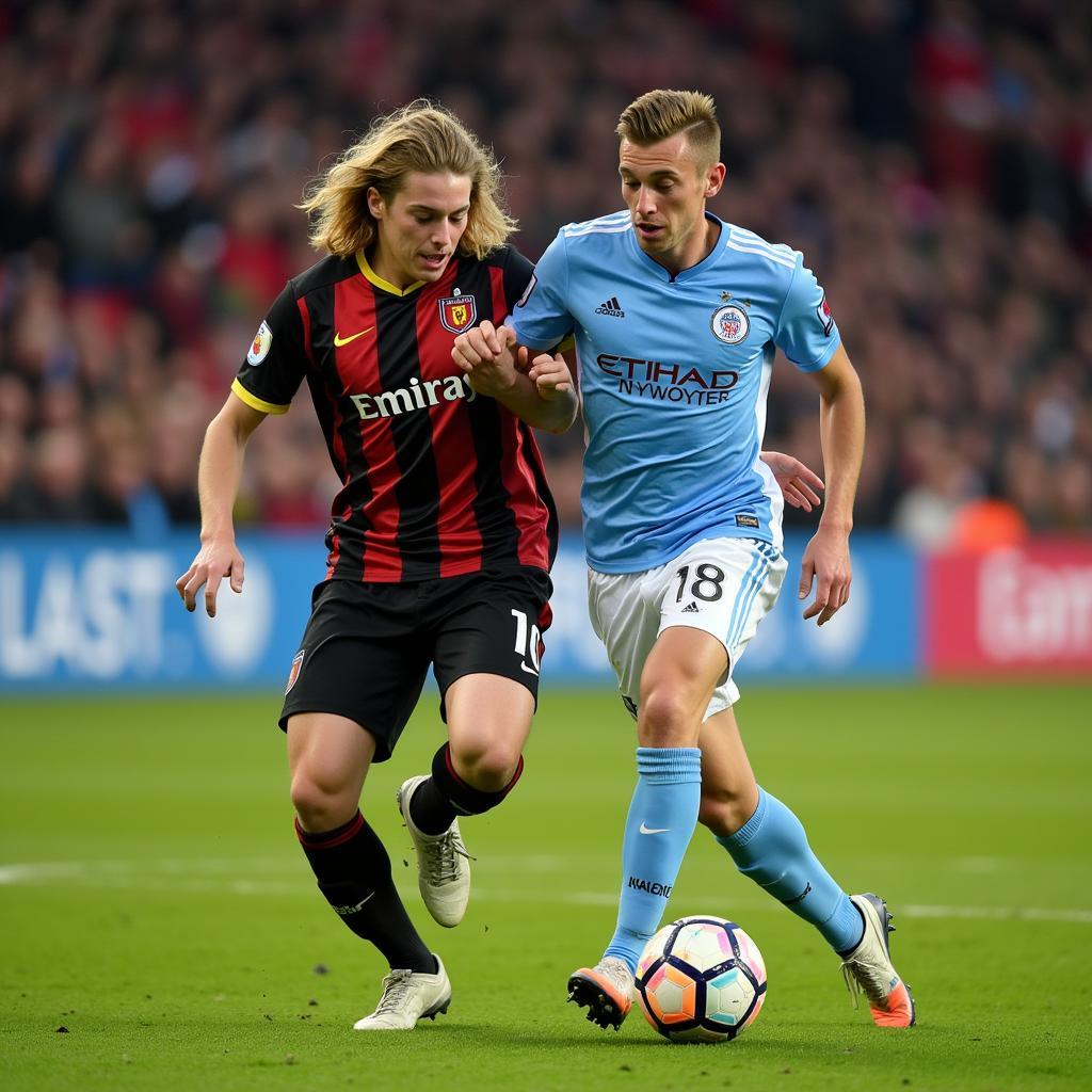 Haaland in action during a Champions League match