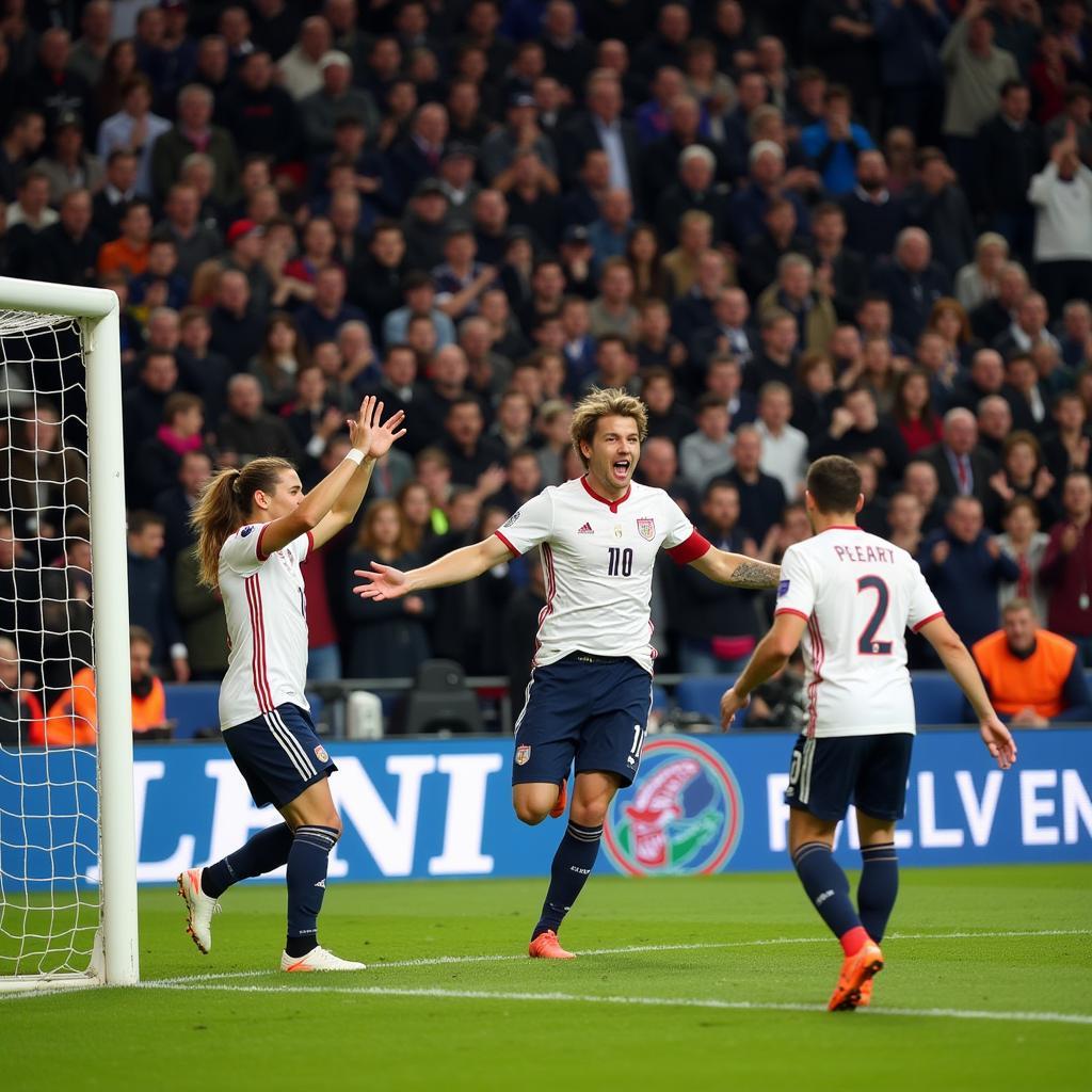 Haaland scoring against Copenhagen in the Champions League