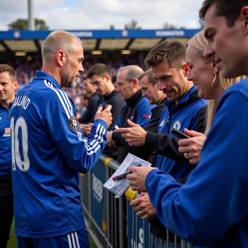 Haaland with Chelsea Fans