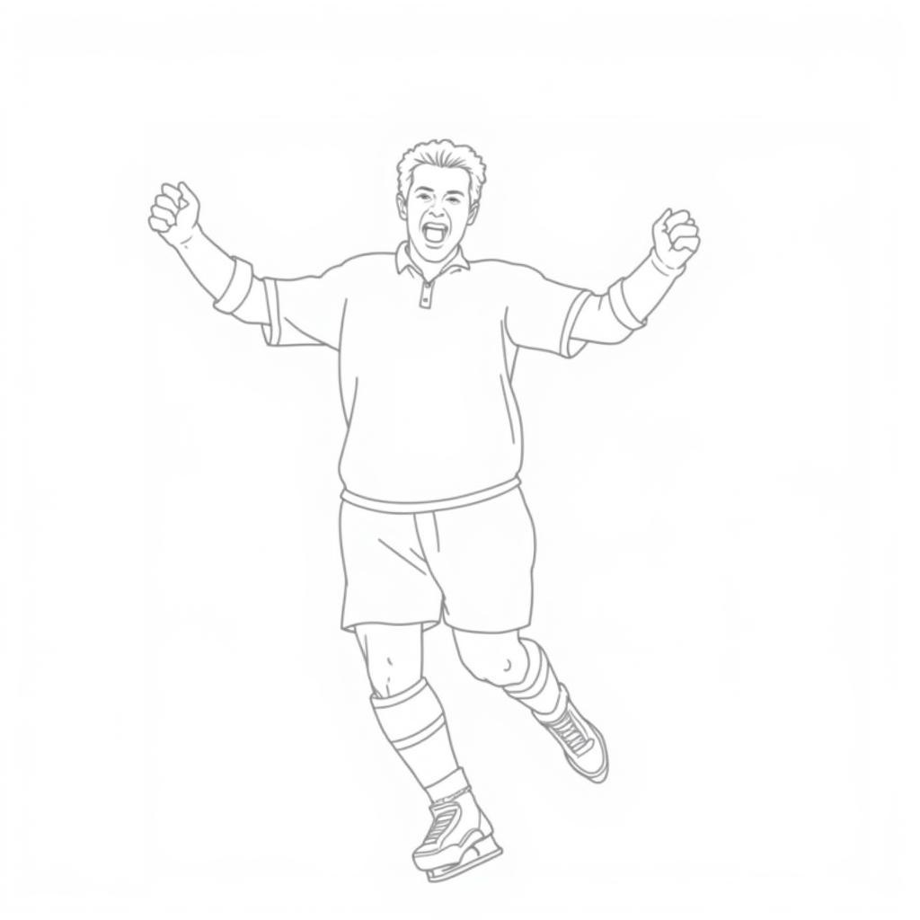 Haaland Goal Celebration Coloring Sheet