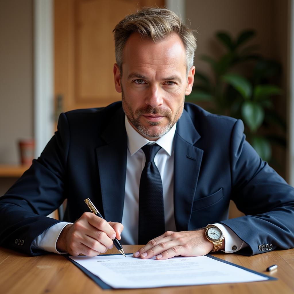 Erling Haaland Signing his Contract