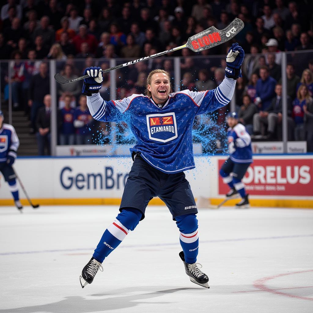 Haaland celebrating a goal