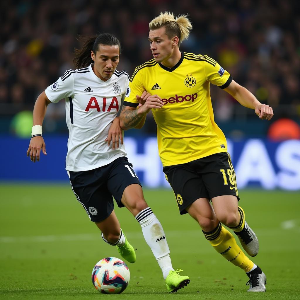 Haaland competing in the Champions League for Dortmund