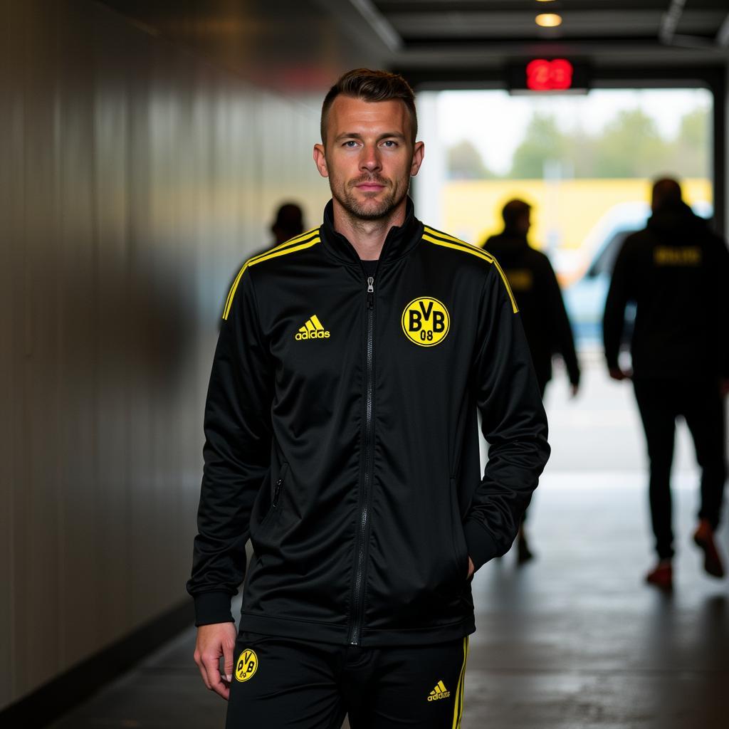 Haaland Arriving at Signal Iduna Park for his debut game