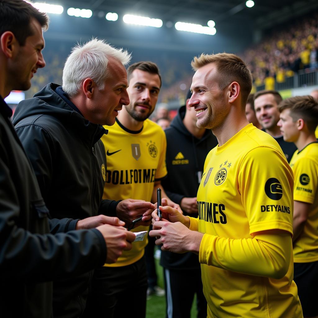 Haaland Interacting with Dortmund Fans