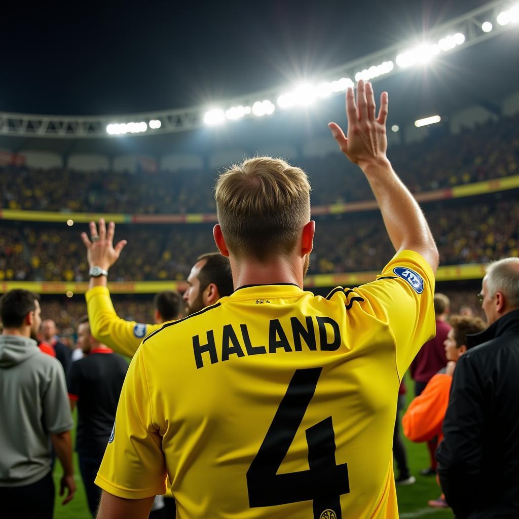 Haaland's farewell to Dortmund fans