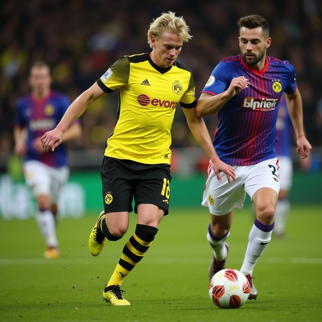 Erling Haaland in his Borussia Dortmund Kit