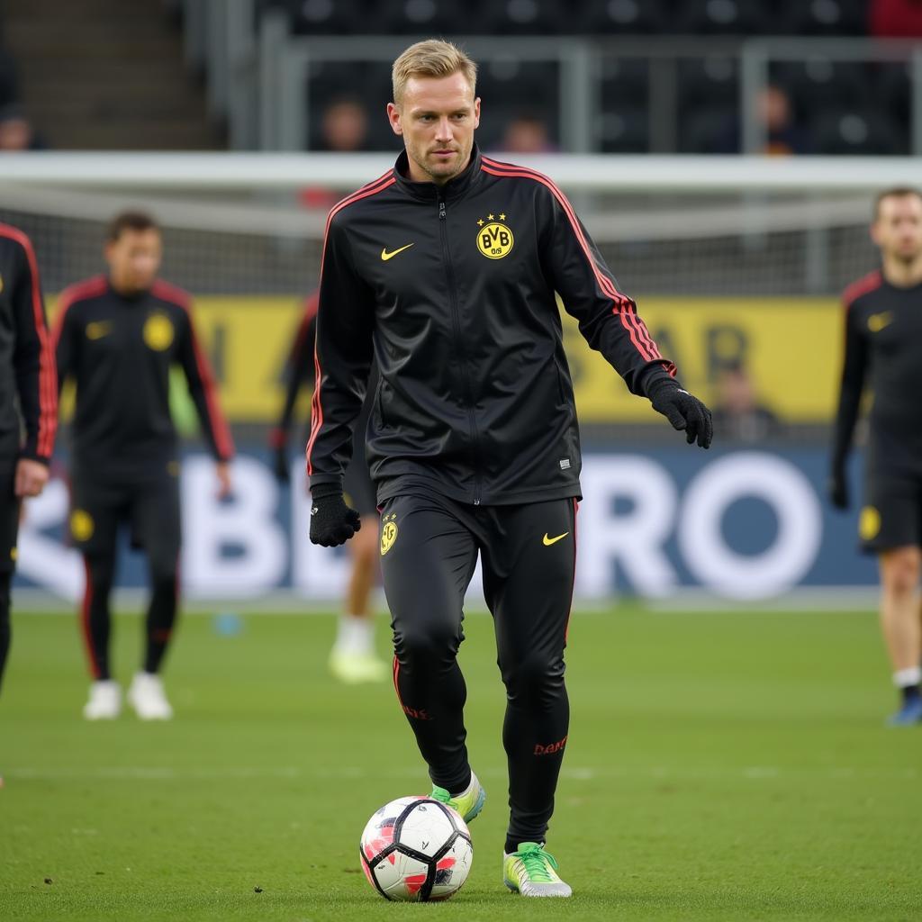 Haaland training with Dortmund