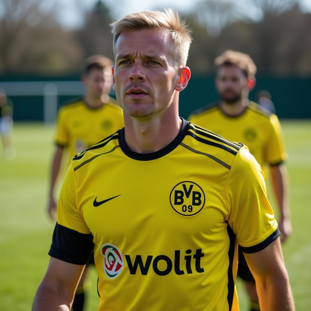 Haaland training with Borussia Dortmund