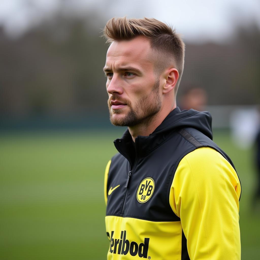 Haaland training with Dortmund