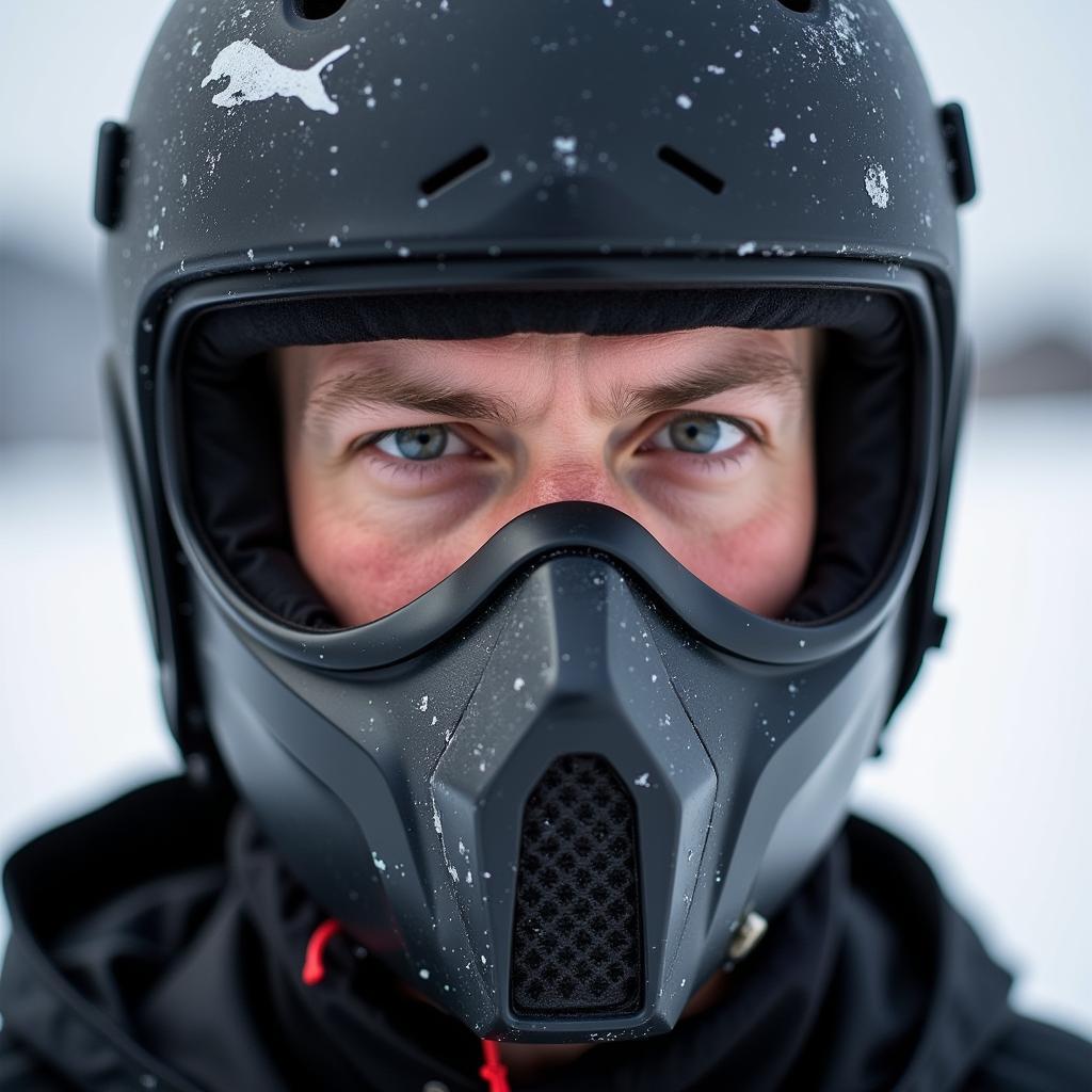 Erling Haaland wearing a face mask during recovery from a facial injury