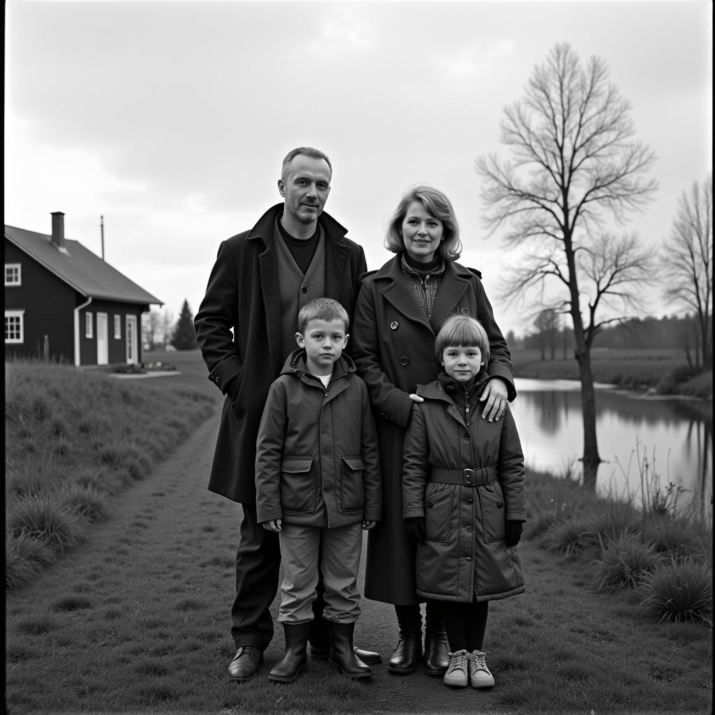 Erling Haaland with his family in Bryne