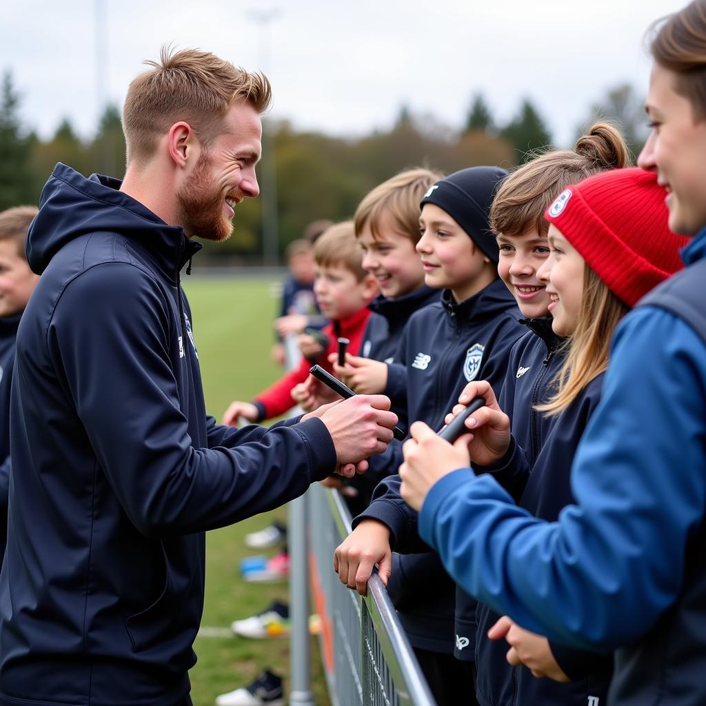 Erling Haaland Interacting with Fans