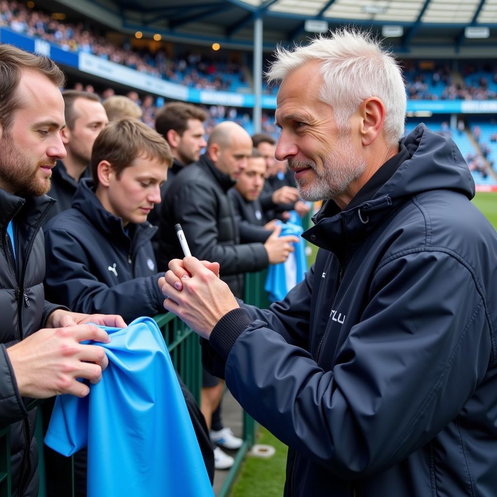 Erling Haaland with Manchester City Fans