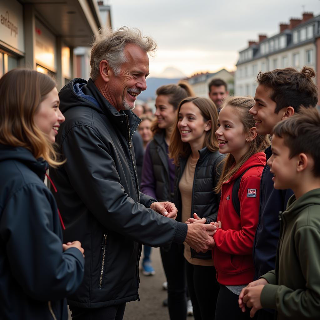 Erling Haaland with Young Fans