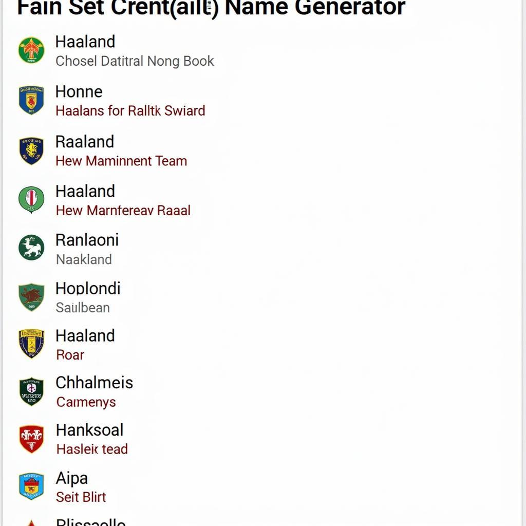 Haaland Fantasy Team Name Generator Options