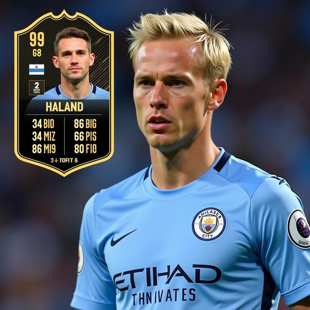 Erling Haaland's impressive rating in FIFA 23 reflects his dominance on the field.