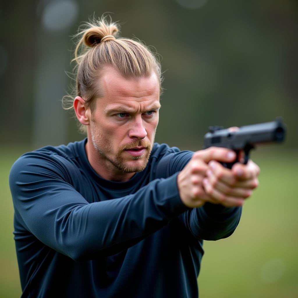 Haaland Focused During Training