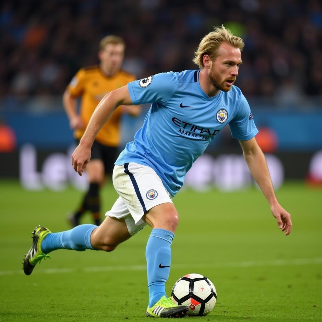 Erling Haaland focuses on the game against Wolves