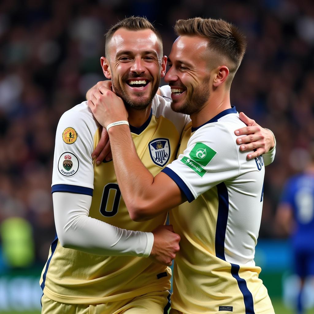 Haaland and Foden Celebrating a Goal